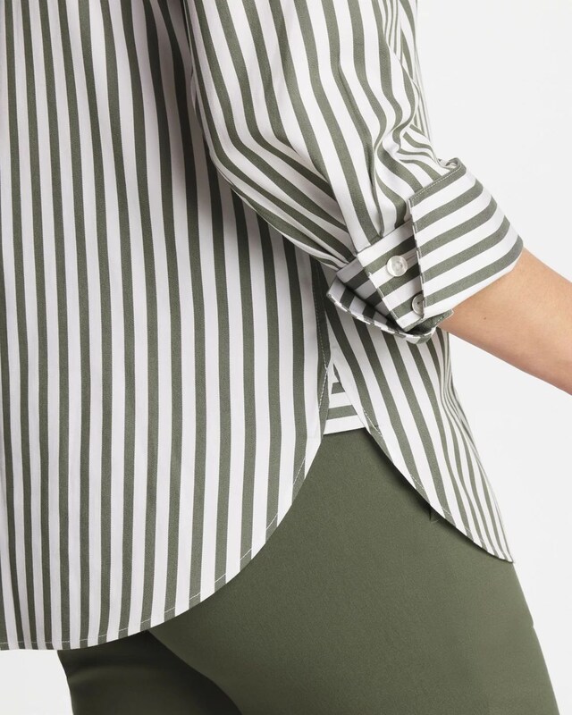 No Iron Stretch Striped Shirt - image 4
